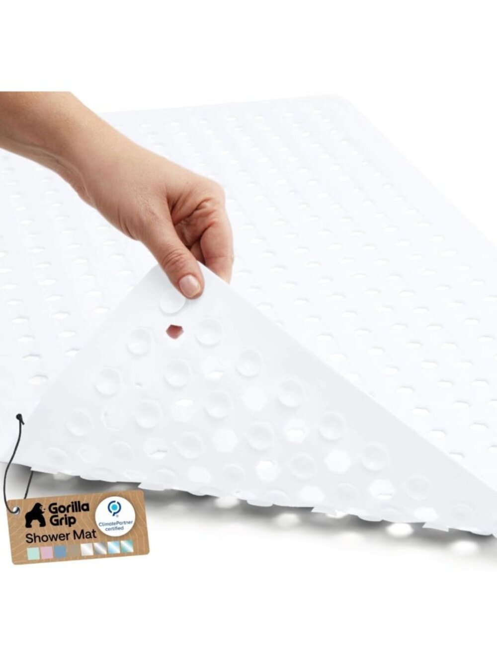 GORILLA GRIP Patented Bath Tub Shower Mat, Machine Washable Bathtub Floor Liner